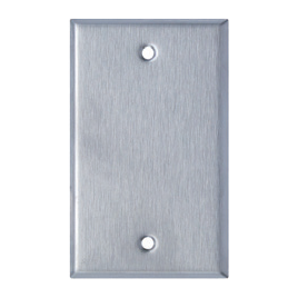 1 Gang Blank Wall Plate - Standard Size, Stainless Steel