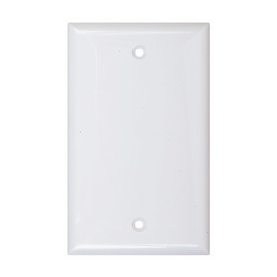 1 Gang Blank Wall Plate, Standard Size, White