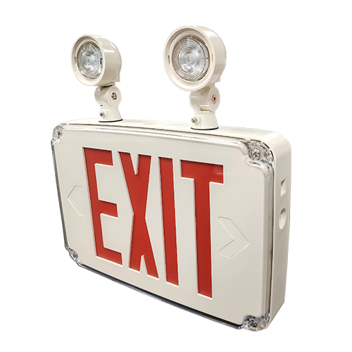 Wet Location Exit/Emergency Combo- Low-Profile- Remote Capable-Cold Weather Option