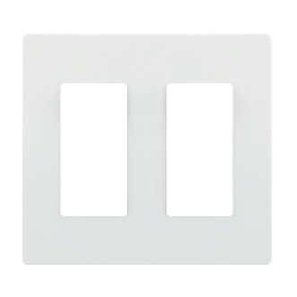 2 Gang Decorator/GFCI - Screwless, Standard Size, White