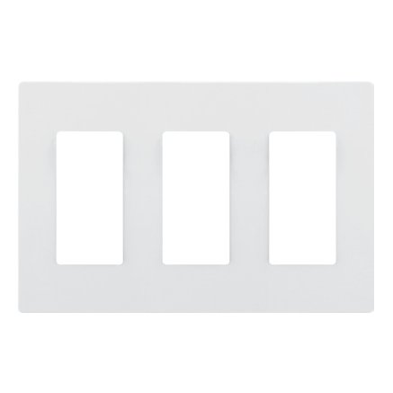3 Gang Decorator/GFCI - Screwless, Standard Size, White