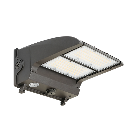 Double-Head Rotatable Wall-pack - CCT Selectable/Selectable Output- Sensor Ready